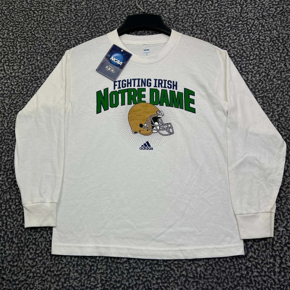 Notre Dame Fighting Irish Shirt Women Medium NCAA Long Sleeve Crew Neck Cotton M
